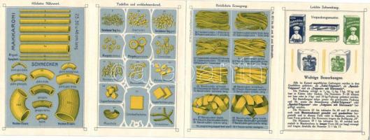 Villach Nudel und Makkaroni Fabriken, G. Gregori / Pasta and macaroni factories, advertisement with 4 cards