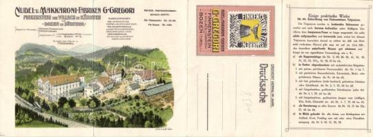 Villach Nudel und Makkaroni Fabriken, G. Gregori / Pasta and macaroni factories, advertisement with ...
