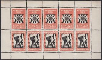 1937 Kemigrafus kör fénykép kiállítása levélzáró kisív