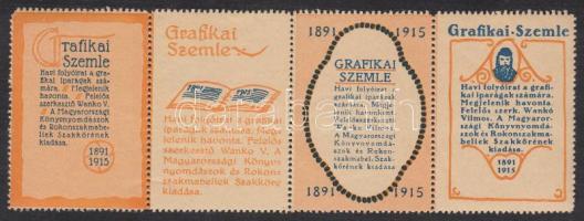 1915 Grafikai szemle levélzáró négyescsík