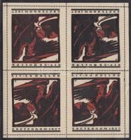 1927 XIV-es Hollók Esztergom levélzáró kisív fordított párokban