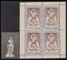 1931 Szent Imre év levélzáró bélyeg és kisív