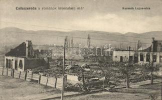 Csíkszereda a románok kivonulása után, Kossuth utca / after the departure of Romanian troops