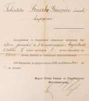 1920 Magyar Folyam és Tengerhajózási Rt. előléptető oklevél hajógépész részére