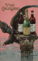 Vini Calissano / Calissani wine advertisement, litho