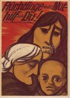 Svájc dekoratív propaganda plakát katonai segély , szignált: Meidinger cca 1930