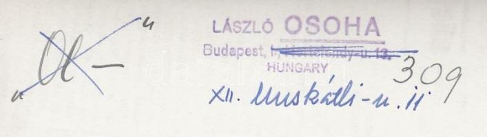 cca 1930-1940 Osoha László: Ablakban; vintage kép, szerzői pecséttel, 22x16 cm