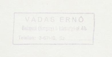 cca 1940-1950 Vadas Ernő (1899-1962) A 9-es villamos; vintage fotó, pecséttel jelezve 18x24 cm