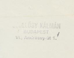Cca 1940-1950 Szöllősy Kálmán (1887-1976): vintage, finoman erotikus, műtermi, akt fotó, pecséttel j...