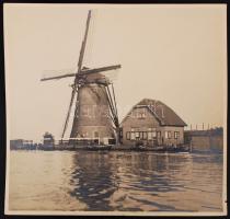 Cca 1930-1940 Szélmalom Pietsch laboratóriumában készült vintage fotó 23x24 cm