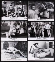 Cca 1950-1970 - 11 db erotikus filmjelenetről készült mozikép 18x24 cm