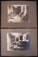 1900-1920 Kiszer Nándor 7 db vintage felvétele egy kúria berendezéséről; pecséttel jelzett, képméret...