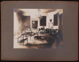 1900-1920 Kiszer Nándor 7 db vintage felvétele egy kúria berendezéséről; pecséttel jelzett, képméret...