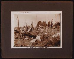 1917-1918 A görzi temető bombázás után / The cemetary of Gorizia after bombing 18x12 cm