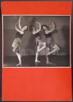 1932 Foto Ada (Marsowszky Elemérné): Harmónia; vintage fotóművészeti alkotás a Szentpál Olga mozgásm...