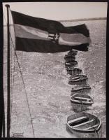 Cca 1920-1930 Kerny István (1879-1963): Balaton; Vintage fotó, hátoldalán szerzői pecséttel jelzett, feliratozva; 312x24cm