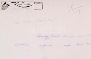 Cca 1920-1930 Kerny István (1879-1963): Balaton; Vintage fotó, hátoldalán szerzői pecséttel jelzett,...