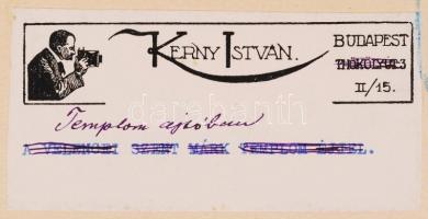Cca 1930-1940 Kerny István (1879-1963): A velencei Szent Márk templom éjjel; Vintage fotó, hátoldalá...