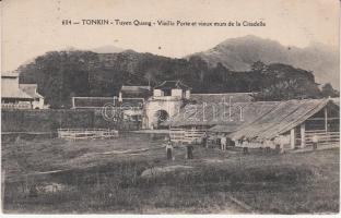 Tuyen-Quang, old gate and ancient walls of the citadel (pinhole)
