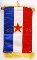 cca 1980 Jugoszláv zászló /  Yugoslavian flag, 27x15cm