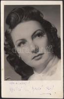 cca 1940 Szilágyi Szabó Eszter színésznő dedikált fotója