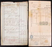 1860-1870 3db okmánybélyeges irat