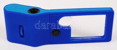 Magnifier multifunkcionális nagyító 55x nagyítás, led lámpával, hozzá fekete tok, új állapotban, ere...