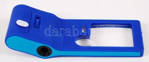 Magnifier multifunkcionális nagyító 55x nagyítás, led lámpával, hozzá fekete tok, új állapotban, ere...