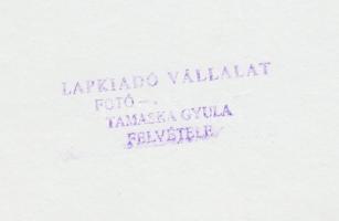 cca 1980 Tamáska Gyula szociofotója, hátoldalán pecséttel jelzett, 13x18cm