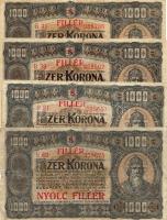 1923. 1000K 8f fny-sal (4x) T:III/IV