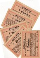 Ausztria/Wien 1947. 5Gr közlekedési bón (5x) egymásutáni sorszámokkal T:I egyiknél sarokhiba