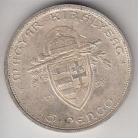 1938. 5P Ag "Szent István" T:2