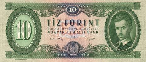 1949. 10Ft T:II+ Csak egyszer hajtva, törve nem!