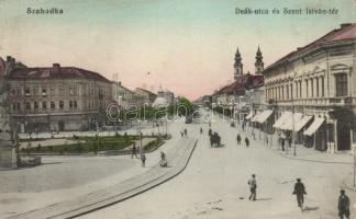 Szabadka Deák utca, Szent István tér / street, square (fa)