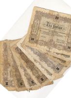 1848. 10Ft "Kossuth-bankó" (9x) T:IV