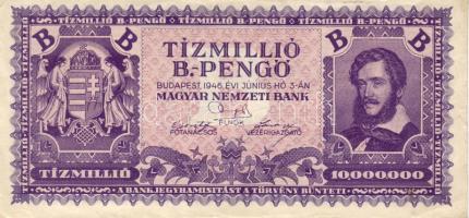 1946. 10.000.000B.-pengő T:II+