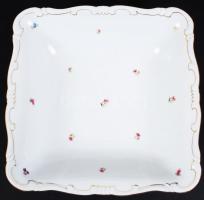 Zsolnay kínáló tál, jelzett, matricás, kopott, hibátlan, d:25 cm, m:7 cm