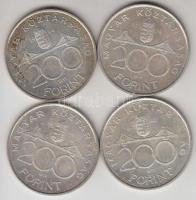 1994. 200Ft Ag "Deák" (4x) T:2