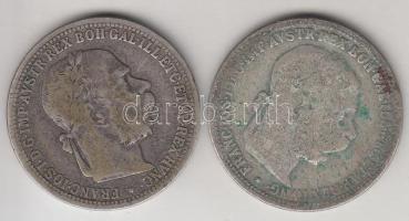 Ausztria 1893-1894. 1K Ag (2x) T:3 Austria 1893-1894. 1 Corona Ag (2x) C:F