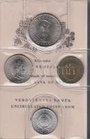 1981. 2f-10Ft 9klf "Magyar Népköztársaság" forgalmi érméi szürkéskék műbőrtokban T:1