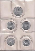 1981. 2f-10Ft 9klf "Magyar Népköztársaság" forgalmi érméi szürkéskék műbőrtokban T:1