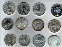 Jó magyar gyűjtemény 92 többnyire klf.! db Ag + 16db fém pénzből, nagyon sok jobbal, középkortól 90-...