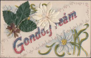 'Gondolj reám' / Floral, mechanical greeting card
