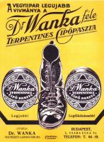 cca 1920 Dr Wanka cipőpaszta dekoratív reklámplakát 25x18 cm