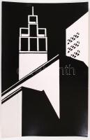 1970-1980 Gebhardt György (1910-1993): Modern Architektura, aláírva, feliratozva, 39x25cm