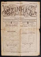 1887 Színház művészeti és irodalmi közlöny, viseltes állapotban