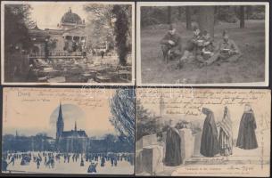 30 db régi, érdekes képeslap: városképek, motívumlapok / 30 interesting postcards: Hungarian and foreign cards, motive cards