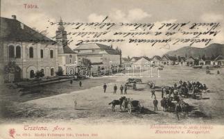 Trsztena, church, district court