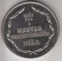 1874-1974. Száz éve a magyar híradástechnikáért / BHG Budapest fém emlékérem (40mm) T:2