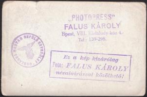 cca 1940 Országos Magyar Repülő Egyesület fotó ünnepségről Falus KÁroly felvétele; pecséttel jelzett...